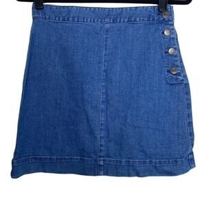 Francescas NWT Side Button Mini Denim Skirt Small